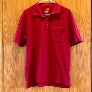 Izod Golf Classix Red Polo Shirt Short Sleeves Medium